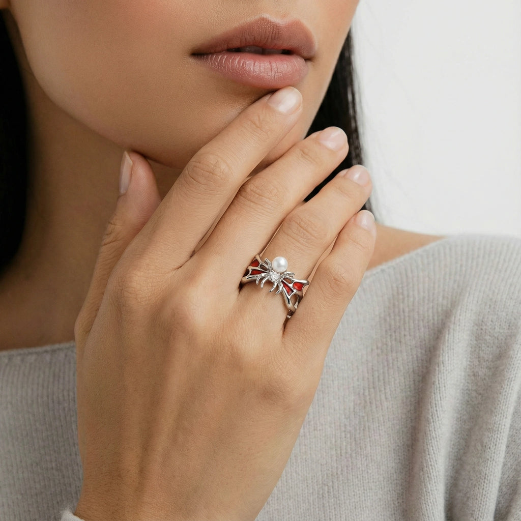 Crimson Spider Ring