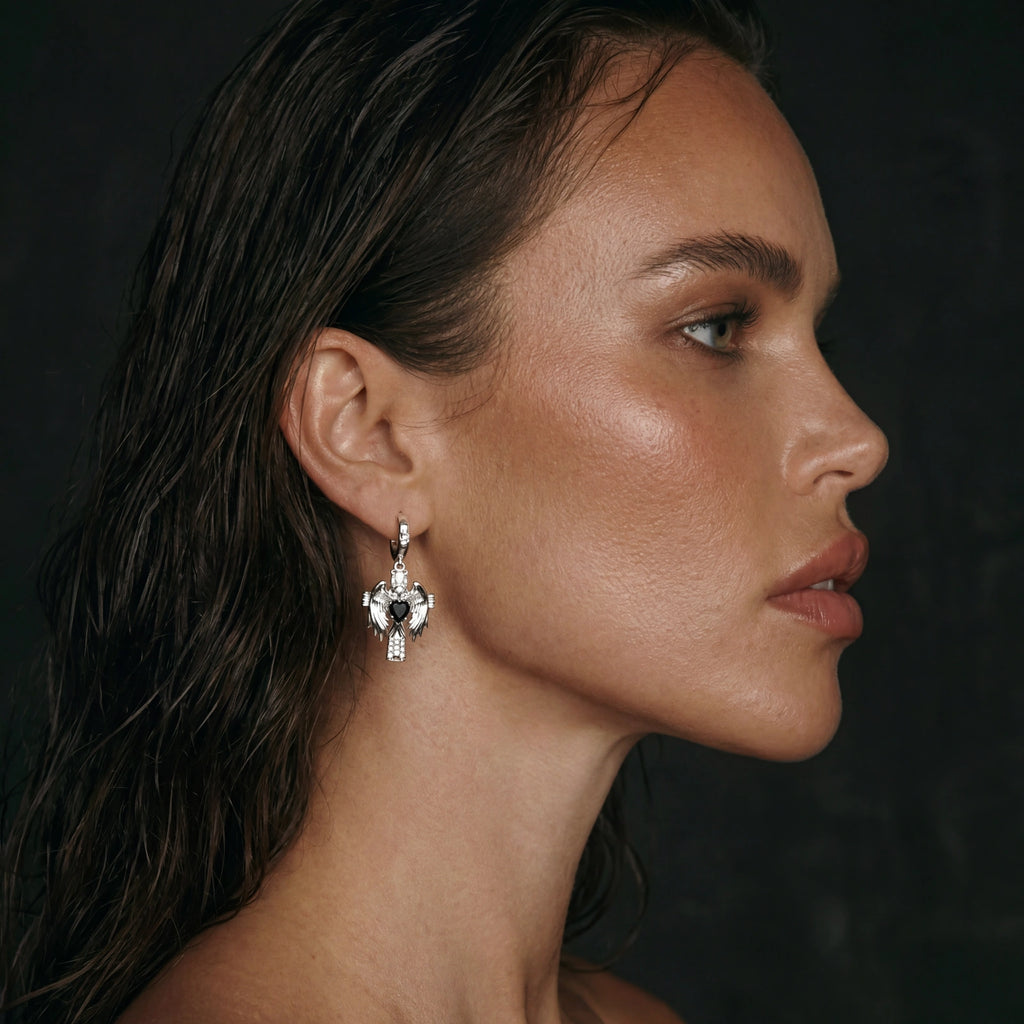 Angel Wings Drop Earrings